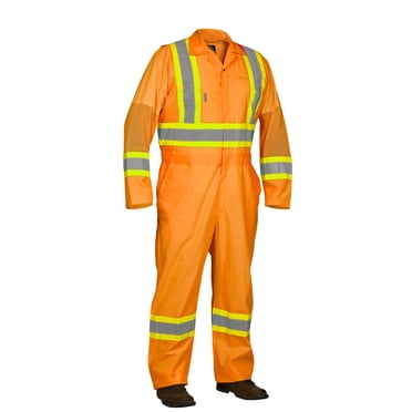 Forcefield Hi Vis Safety Flagger's Coverall, Unlined