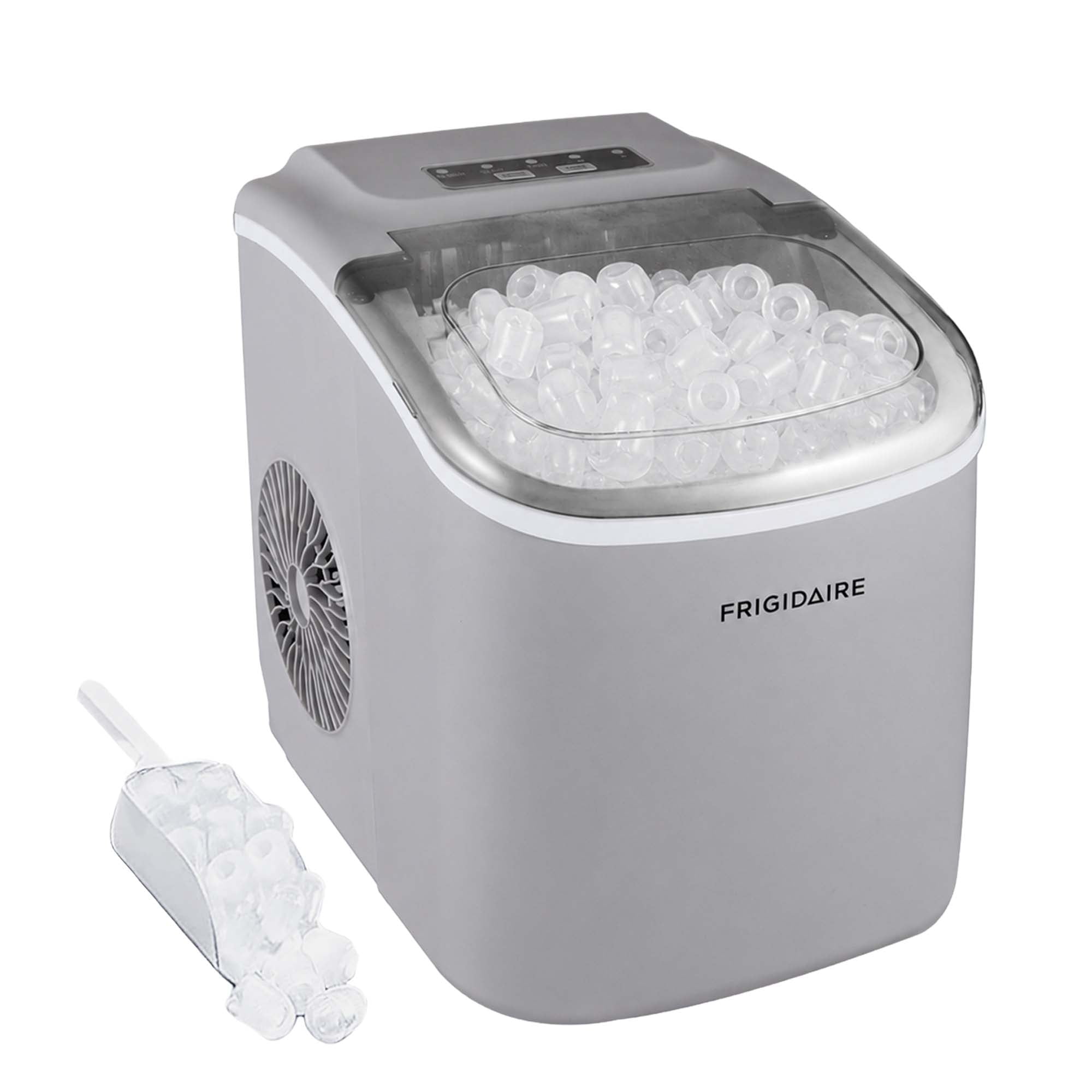 Machine à glaçons Frigidaire de 12 kg (26 lb), modèle Bullet, à poser sur le comptoir, avec commandes LED, couleur argent