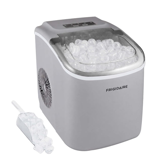Machine à glaçons Frigidaire de 12 kg (26 lb), modèle Bullet, à poser sur le comptoir, avec commandes LED, couleur argent