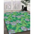 thumbnail image 3 of Ahgly Company Tapis d'Intérieur Lavable en Machine Carré Vert, 4 Pieds Carré, 3 of 7
