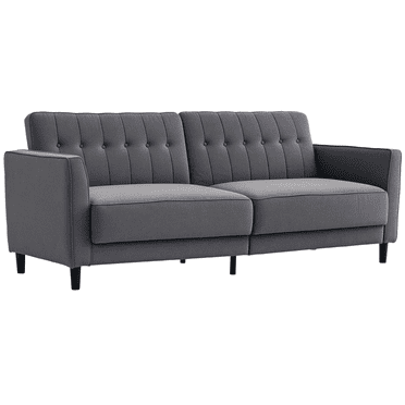 HOMCOM Canapé-Lit Convertible Moderne, Canapé Futon Pliant, Gris Anthracite