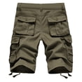 thumbnail image 4 of zanvin Men's Shorts Plus Size Cargo Shorts Multi-Pockets Relaxed Summer Beach Shorts Pants Yellow, 4 of 5