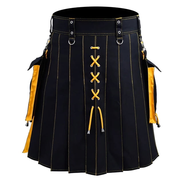Pantalon Décontracté pour Homme par Sens du Design Tendance Mode Robe Écossaise de Vacances Couleur Jupe Plissée pour Confort Quotidien et Style Moderne