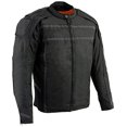 thumbnail image 2 of Milwaukee Leather MPM1740 Men's Black Vented Textile Jacket with Reflective Stripes - 2X-Large, 2 of 4