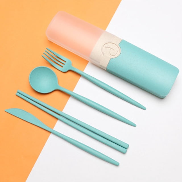 Vaidha New Portable Tableware Cutlery Chopsticks Set Storage Box Five Piece Student Gift