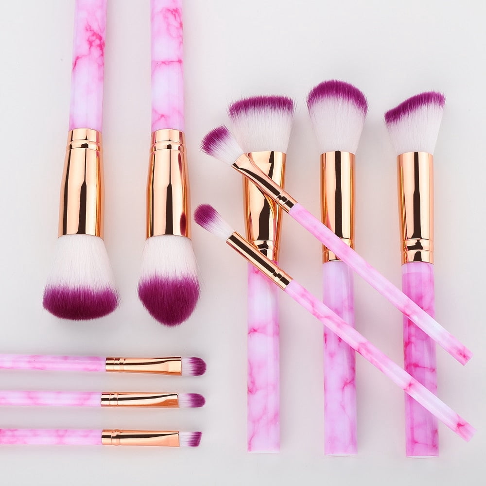 FLD 5/15Pcs Makeup Brushes Tool Set Cosmetic Powder Eye Shadow Foundation Blush Blending Beauty Make Up Brush