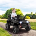 thumbnail image 3 of Gymax 12V Kids Ride On Truck Car Electric Vehicle Remote w/ Music & Light Black, 3 of 10