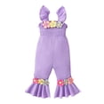 thumbnail image 1 of MIASHUI Stylish Girls Romper Jumpsuit Floral Design Fly Sleeve Casual Wear for Spring and Summer, 1 of 4