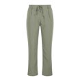 thumbnail image 4 of Pants for Men, Mens Fashion Drawstring Elastic Waist Solid Color Casual Length Pants, 4 of 8