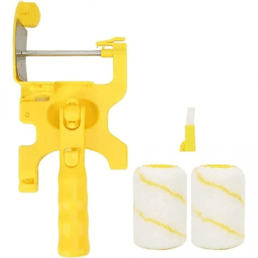 Efficient Paint Roller, Multifunctional Edger Painting Tool for Walls Ceilings, Ergonomic Rotating Handle Design for Smooth Operation, Absorbent Cotton Fiber Material Roller Included