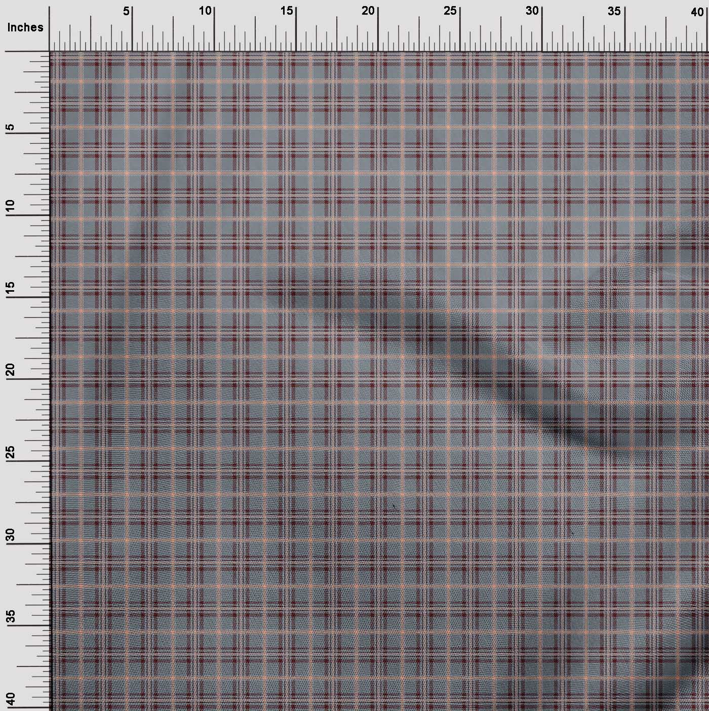 oneOone Viscose Chiffon Fabric Tartan Check Print Fabric BTY 42 Inch Wide