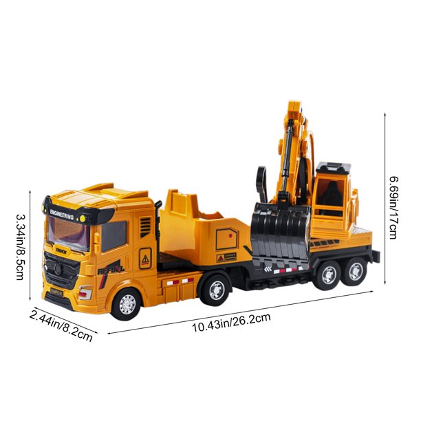 Véhicule Chantier JouetMARSEECamion de construction avec grue bulldozer