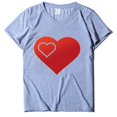 thumbnail image 4 of EGNMCR Men's Valentine's Day Printed Pattern Short Sleeve Round Neck Loose T-shirt, 4 of 5