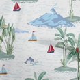thumbnail image 1 of oneOone Georgette Viscose Turquoise Blue Fabric Tropical Beach Sewing Craft Projects Fabric Prints By Yard 42 Inch Wide, 1 of 4