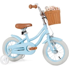 HUOLE Vélo pour enfants de 14 pouces à double barre avec roues