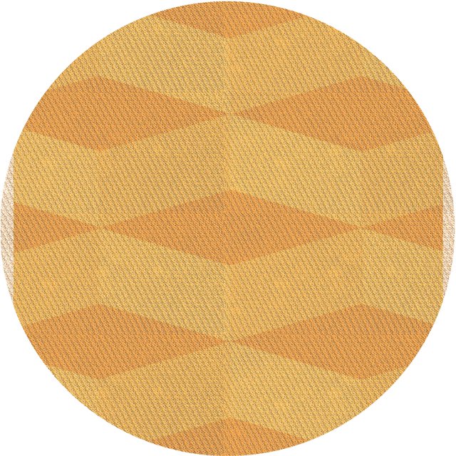 Ahgly Company Tapis d'Intérieur Lavables en Machine, Ronds, Jaunes Safran, Ronds de 8'