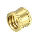 thumbnail image 1 of Wekity M5x5mm Female Thread Knurled Nuts, 100PCS Hx6mm OD Brass Threaded Insert Embedment Nuts Hydraulic Welded Joint Injection Molding Assortment Kit for 3D Printing Injection Molding-0621, 1 of 5