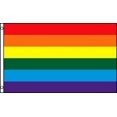 thumbnail image 2 of Gay Pride Rainbow Polyester Flag, 2 of 2
