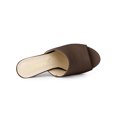 thumbnail image 4 of BLISSFUL STEP Sandales Mules à Talon Bloc à Enfiler pour Femmes Café 5,5, 4 of 7