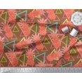 thumbnail image 2 of Soimoi Cotton Poplin Fabric Triangle & Pine Fruits Decor Fabric Printed Yard 56 Inch Wide, 2 of 5