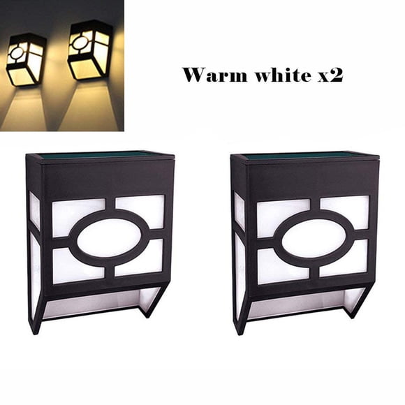 2 Pcs Lampes Solaires pour Maison, Extérieur, Jardin, Clôture