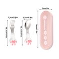 thumbnail image 2 of TIMIFIS Knife, Fork, Spoon Set Children's Tableware Creative Paw Spoon Fork Kindergarten Baby Complementary Food Storage Box Set,Cute Styling Kitchen Utensils & Gadgets, 2 of 2