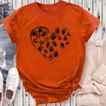 thumbnail image 5 of Dadaria T-Shirt pour Femmes T-Shirt Orange Hauts T-Shirt à Manches Courtes Col Ras du Cou Tee Matières Chandail d'Été Blouses S, 5 of 5