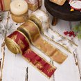 thumbnail image 4 of TopLLC Christmas Ribbon Wired, Christmas Decorations 5.5 Yards 2 inch Gold Pine Needles Wired Edge Ribbon, Glitter Christmas Tree Decorative Ribbon Fabric Craft Ribbon for Gift Wrapping Bow Wreath, 4 of 9