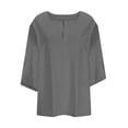 thumbnail image 4 of AherBiu Plus Size T Shirts for Women V Neck Loose Comfy Basic Tees Summer Workout Oversized Tshirt Tops, 4 of 5