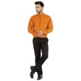 thumbnail image 2 of Bestman Solid Button-Down Shirt For Mens Chinese Collar Front Placket Formal Shirts, 2 of 7