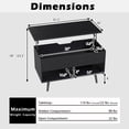 thumbnail image 3 of Costway Lift Top Coffee Table with Hidden Compartment Open Storage Shelves for Reception Black, 3 of 10