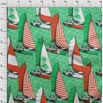 thumbnail image 4 of oneOone Viscose Jersey Green Fabric Nautical Sewing Craft Projects Fabric Prints By Yard 60 Inch Wide, 4 of 5