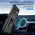 thumbnail image 4 of KOMI for Google Pixel 6 Case with Screen Protector, Built in 360 Adjustable Ring Kickstand Military Protective Armor ShockProof Cover - Black, 4 of 5