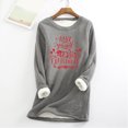 thumbnail image 1 of Hauts pour Femmes Aguichant Décontractés Mode pour Femmes Impression de Noël Manches Régulières Hiver Ample Vacances Décontracté Manches Col Rond Chemise Hauts Chandails à Capuchon d'Halloween en Liquidation, 1 of 5