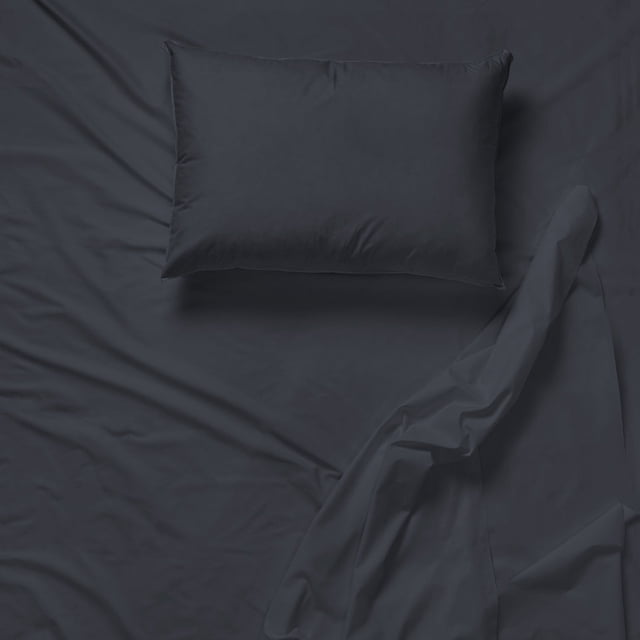 Cotton House - Ensemble de Draps en Microfibre Infroissable, Format Jumeau, Gris Foncé