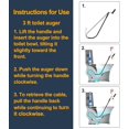 thumbnail image 2 of Professional Closet Auger, 3 Feet Pipe Snake for Unclogging Toilets, 2 of 7