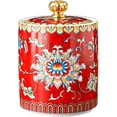 thumbnail image 1 of Enamel Ceramic Tea Caddy Tea Canister Tea Storage Container Tins Jar with Airtight Lid Water-proof Tank for Tea  Coffee  Herb  Sugar  Spice  Nuts, 1 of 3