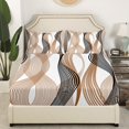 thumbnail image 3 of Erosebridal Minimalst Sheet Set Full for Adult, Abstract Ombre Bedding Sets Full Size, Stripes Decor 4 Pieces, 3 of 7