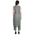 thumbnail image 4 of Moomaya Ensemble Kurta et Pantalon Sans Manches pour Femmes à Col Peter Pan Imprimé, Ensemble Ethnique 2 Pcs, 4 of 6