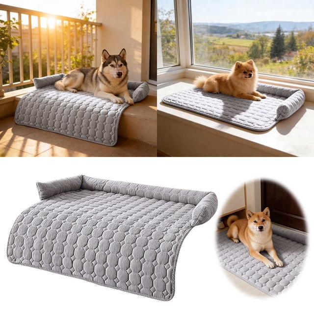 Washable Pet Bed Sofa Protector Mat with Soft Warm Cushion for Dogs and Cats Indoor Use