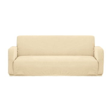 Housse de Canapé Unie Toutes Saisons, Tricotée, Élastique, Enveloppante, Housse de Canapé, Coussin de Canapé, Fauteuil Berçant, Housse de Canapé en Velours