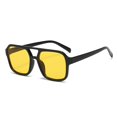 thumbnail image 1 of Hearth & Gear Stylish Oversized Square Green Sunglasses For High Fashion Driving Shades Retro Unisex Design For Sun Goggle Sleeve Riding Rain Gear Low Profile Ski Goggles Grilling Goggles Kids Goggles, 1 of 2