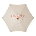 thumbnail image 2 of CUITING Auvent de Remplacement pour Parasol de Patio 6,6 Pi, Auvent de Marché, Toit de Parasol d'Extérieur, Housse d'Auvent de Remplacement pour 6 Baleines, 2 of 6