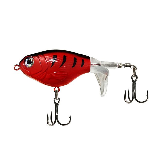 Realistic Fishing Lure with Propeller Tail, Spinnerbait for Lake and River