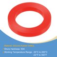 thumbnail image 3 of Unique Bargains Rondelle Plate en Caoutchouc de Silicone DN32 1-1/4 Pieds Raccord Rapide Rouge, 3 of 5