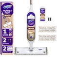 thumbnail image 1 of Swiffer PowerMop Wood Mop Kit for Wood Floor Cleaning, QuickDry Solution with Lemon Scent, Mopping Kit Includes PowerMop Wood, 2 Mopping Pad Refills, 1 QuickDry Wood Floor Cleaning Solution with Lemon, 1 of 11