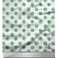 thumbnail image 1 of Soimoi Modal Satin Fabric Dot & Snow Flakes Floral Decor Fabric Printed Yard 42 Inch Wide, 1 of 5
