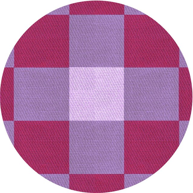 Ahgly Company Tapis d'Intérieur Ronds Lavables à la Machine, Style Transitionnel, Rose Limonade Rose, Tapis de Zone, 7 Pieds Rond