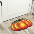 thumbnail image 4 of yulier Fall Decor Halloween Pumpkin Bathroom Rug, Thanksgiving Pumpkin Shape Rugs for Home, Non-Slip Small Carpet Bath Mat Decorations, 15.7" x 23.6", 4 of 6