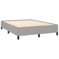 thumbnail image 3 of vidaXL Bed Frame Light Grey 137x190 cm Full Fabric, 3 of 7